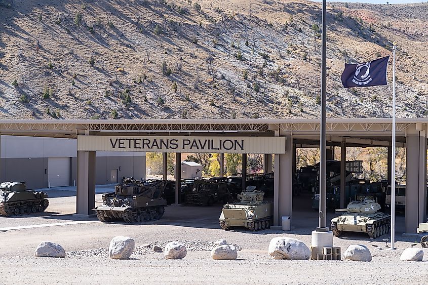 Military vehicles in the National Museum of Military Vehicles in Dubois, Wyoming.